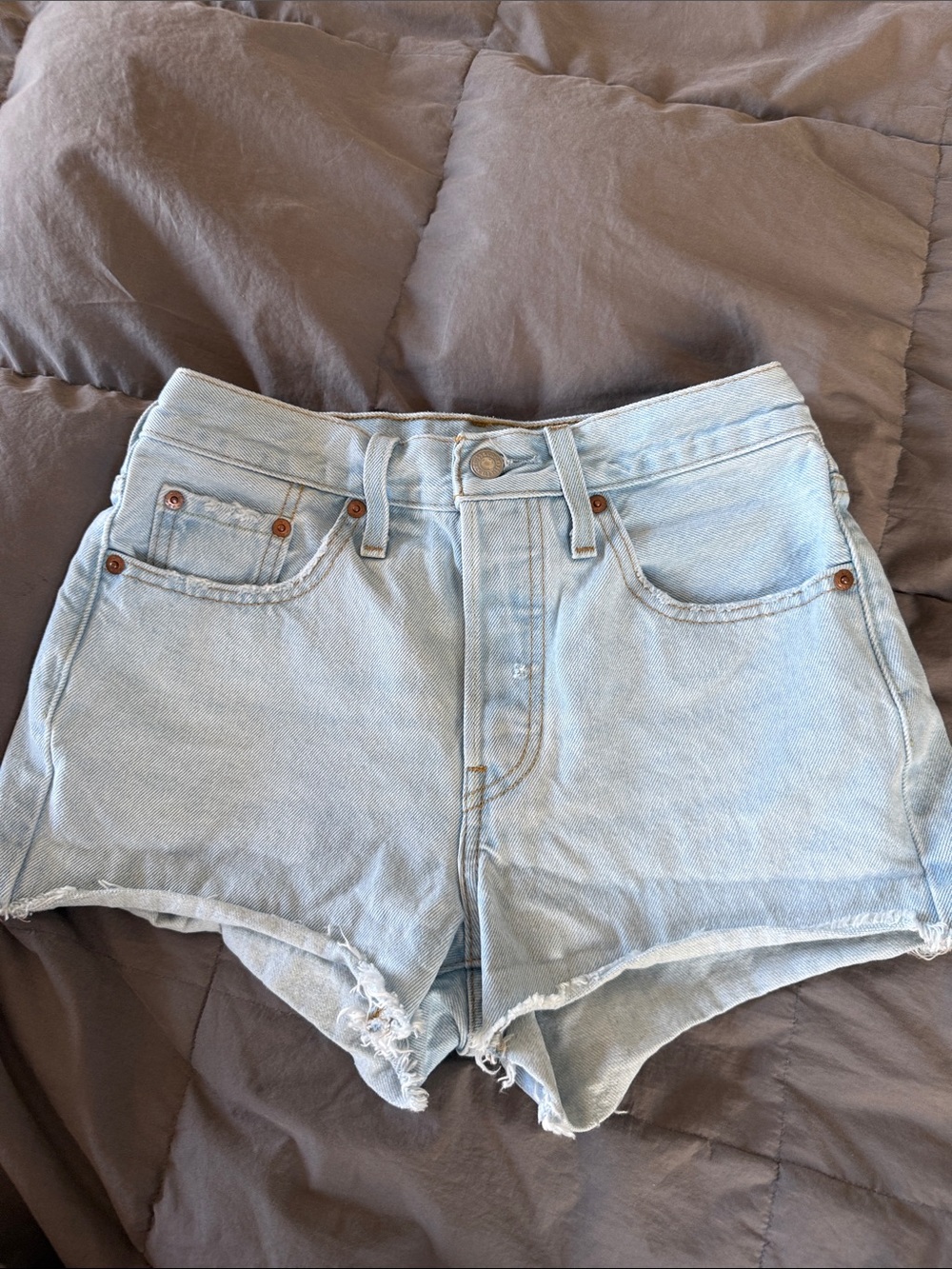 Levi's Light Blue Denim Cutoff Shorts